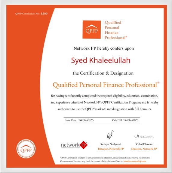 Certificate Of Qualified Personal Finance Professional